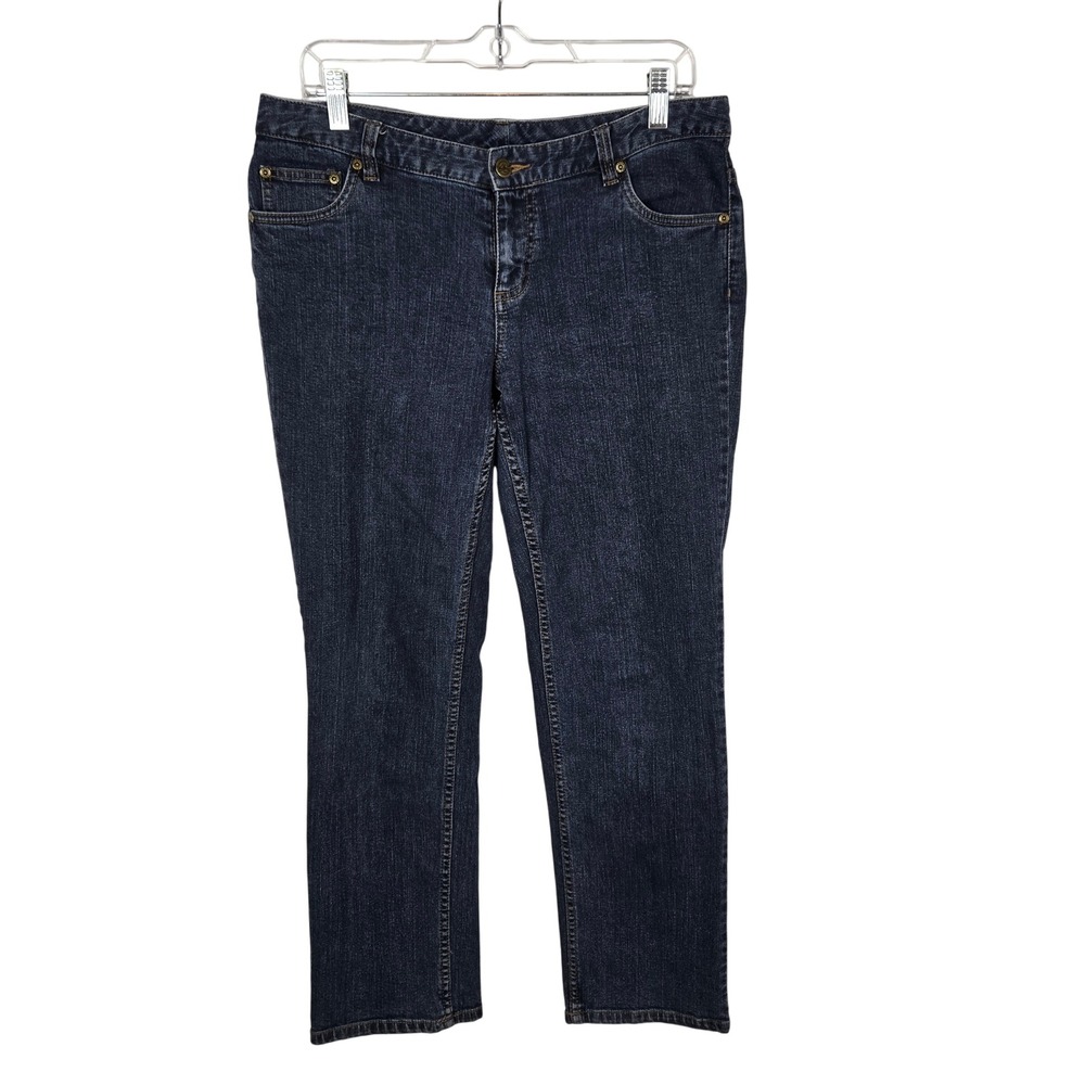 Woolrich Dark Wash Denim‎ Jeans Size 10P Petite Classic Comfort Stretch Minimal